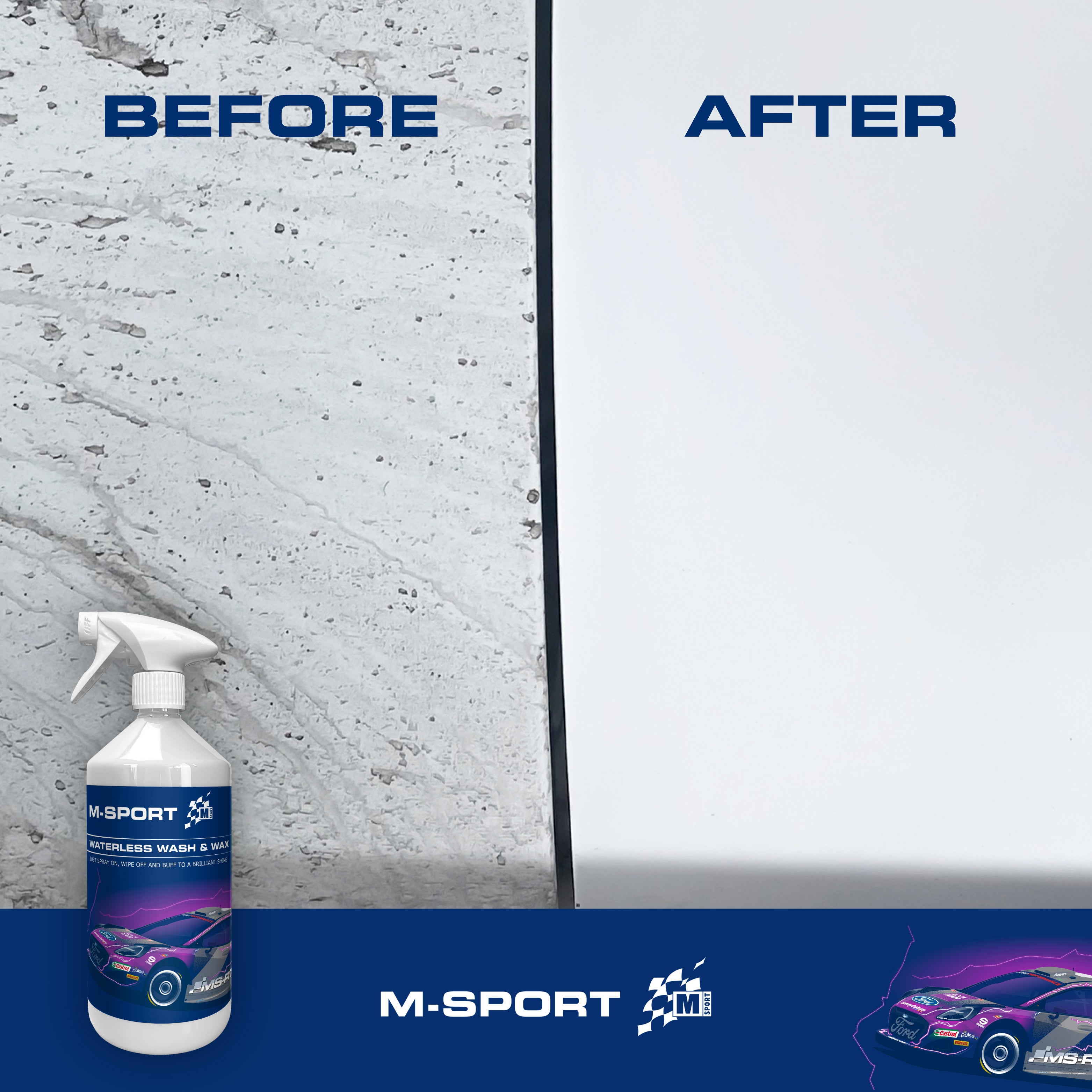 M-Sport Car Cleaning Kit, 10-Piece Car Kit, with 4 microfibre cloths, Car Wash