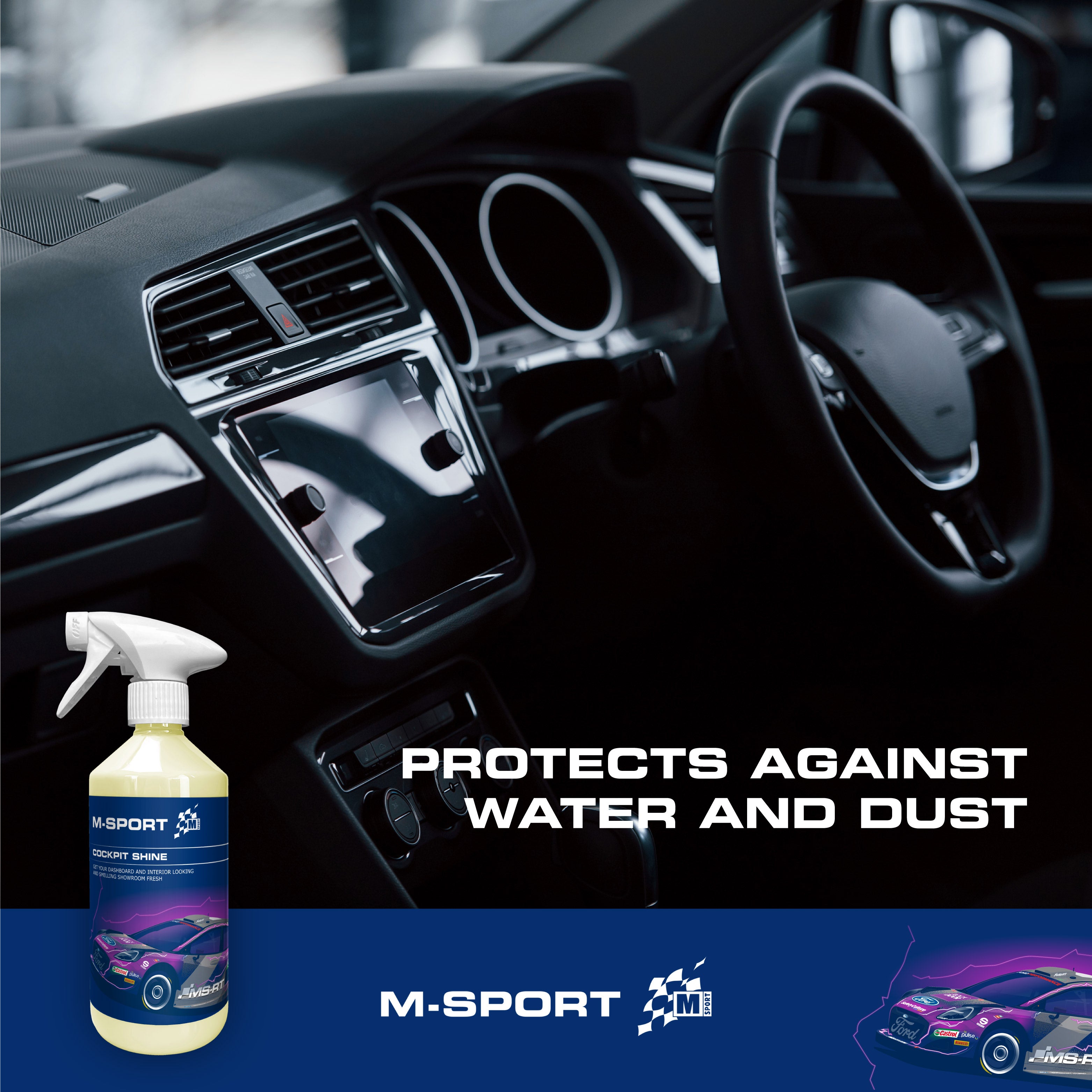 M-Sport Car Cleaning Kit, 10-Piece Car Kit, with 4 microfibre cloths, Car Wash