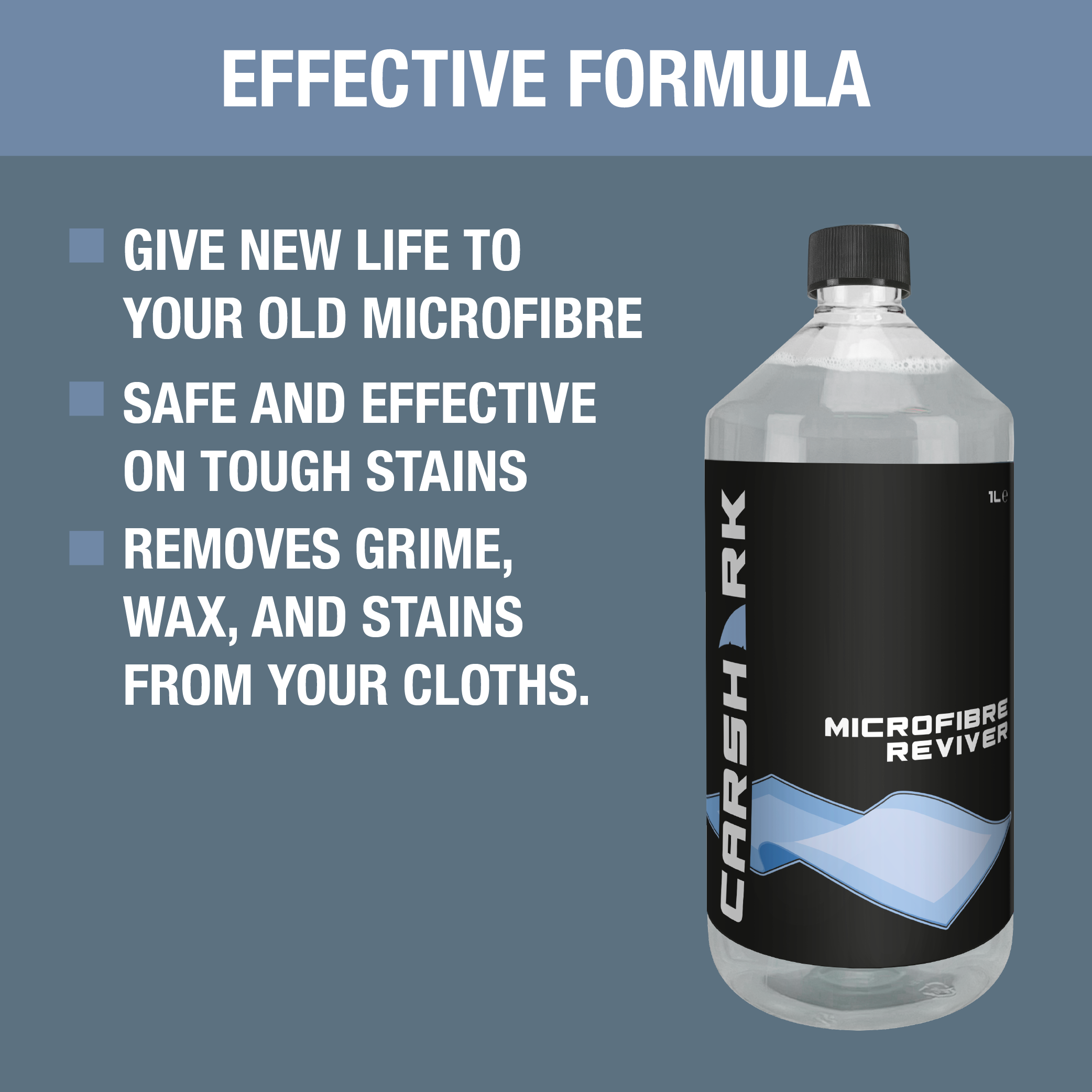 CARSHARK Microfibre Reviver - Wash-In Product