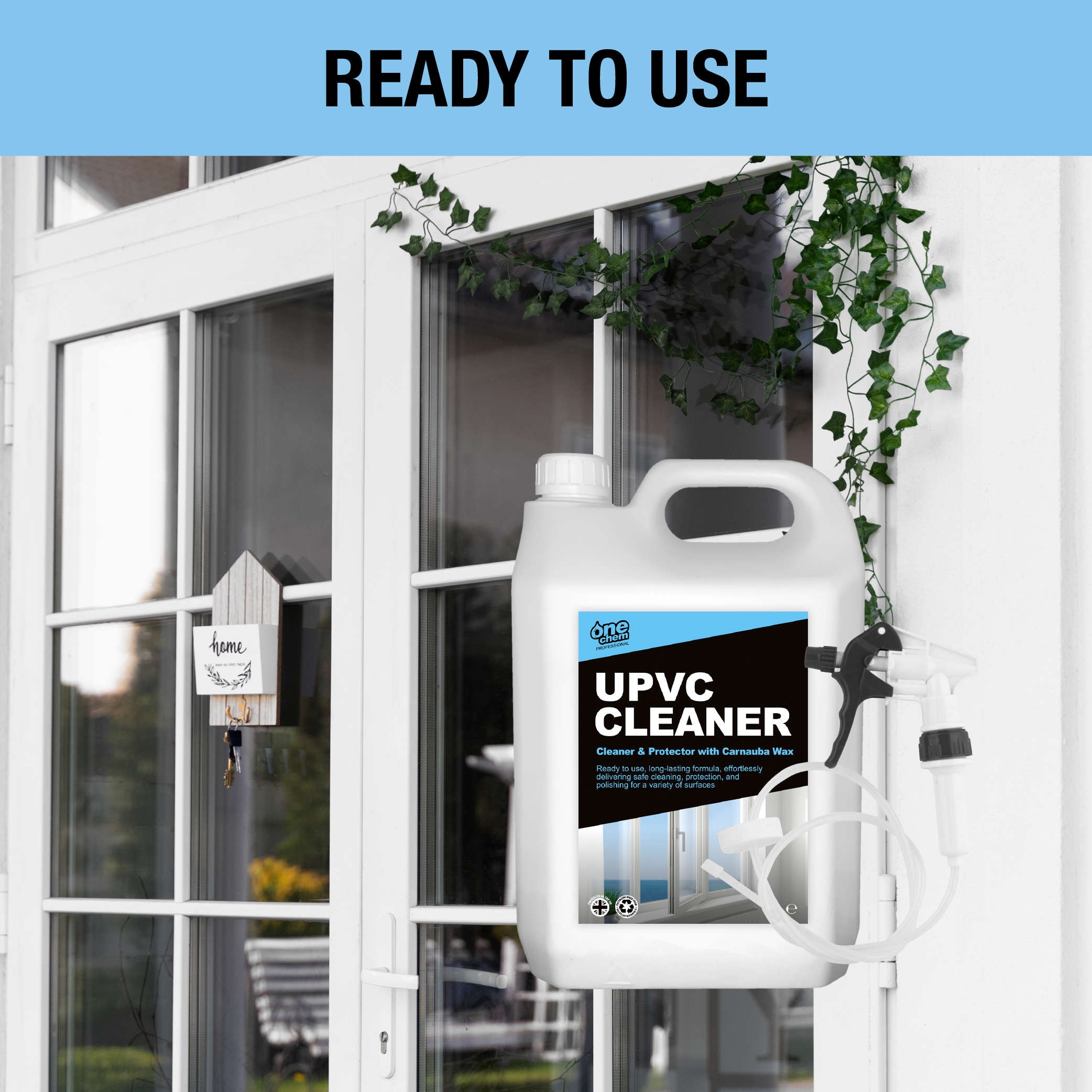 One Chem Professional UPVC Cleaner & Protector 5L with Long Hose Trigger
