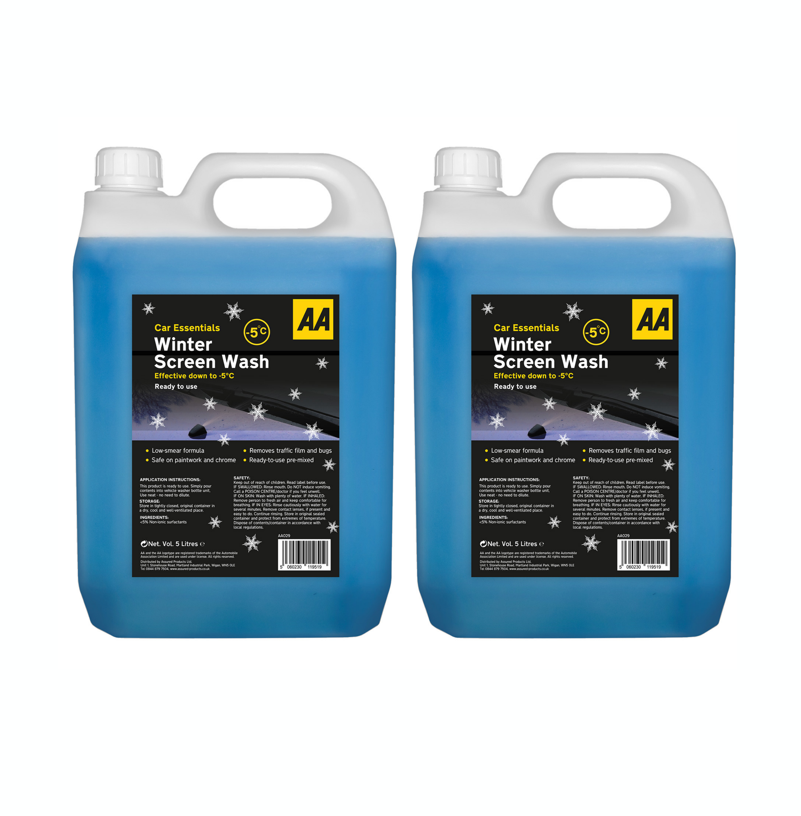 AA Winter Screenwash 2 x 5L Effective down to -5°C