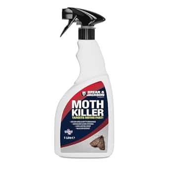 Spear & Jackson Moth Killer, 1 Litre Spray, Multi-Insect Control, Odourless, Non-Staining