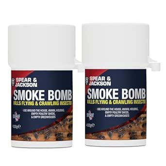 Spear & Jackson Smoke Bomb Fogger - Effective Control Of All Flying & Crawling Insects
