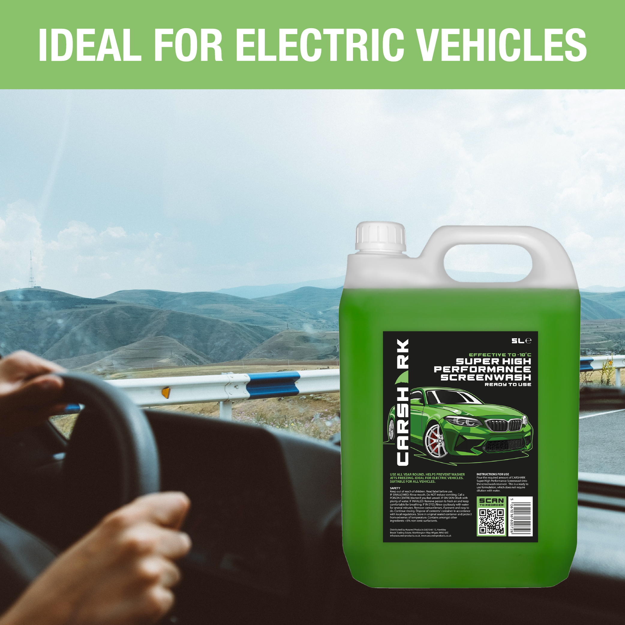 CARSHARK Winter High Performance Screenwash 2 x 5L Effective down to -10°C