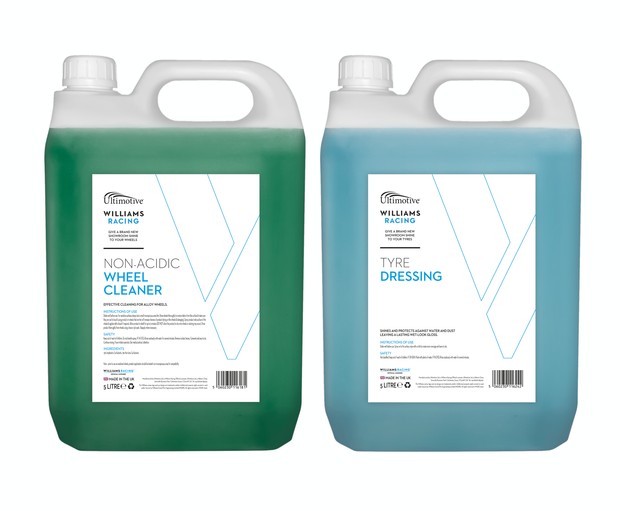 Williams Tyre Dressing 5L + Non-Acidic Wheel Cleaner 5L