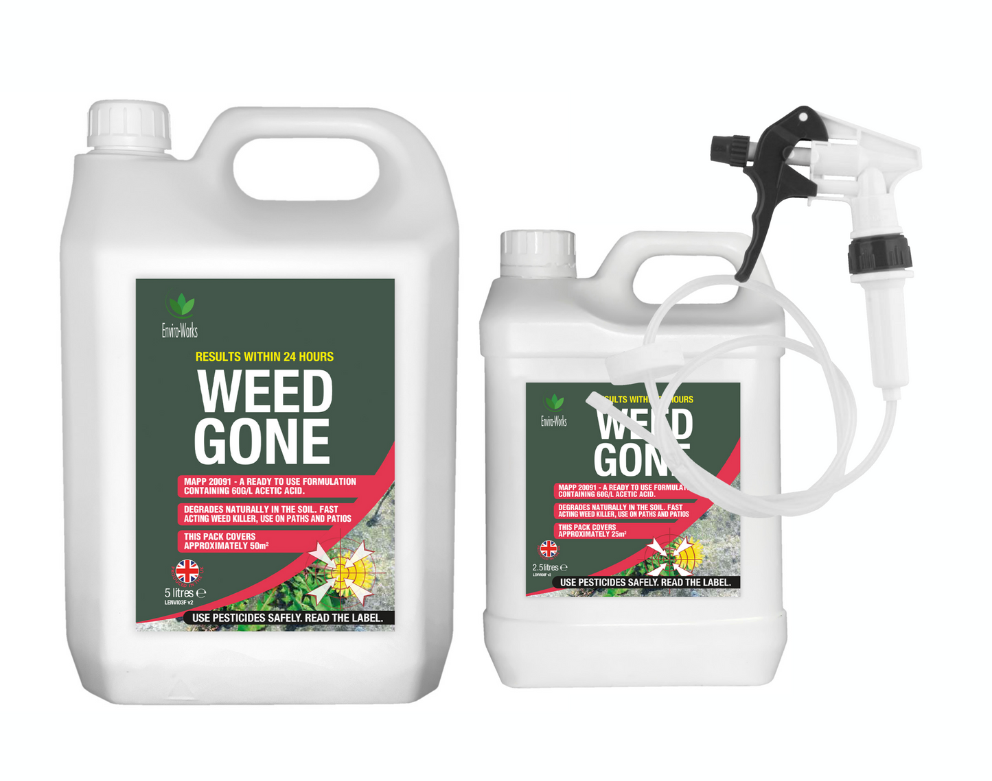 Enviro Works Weed Gone RTU 5L + 2.5L (with Long Hose Trigger)
