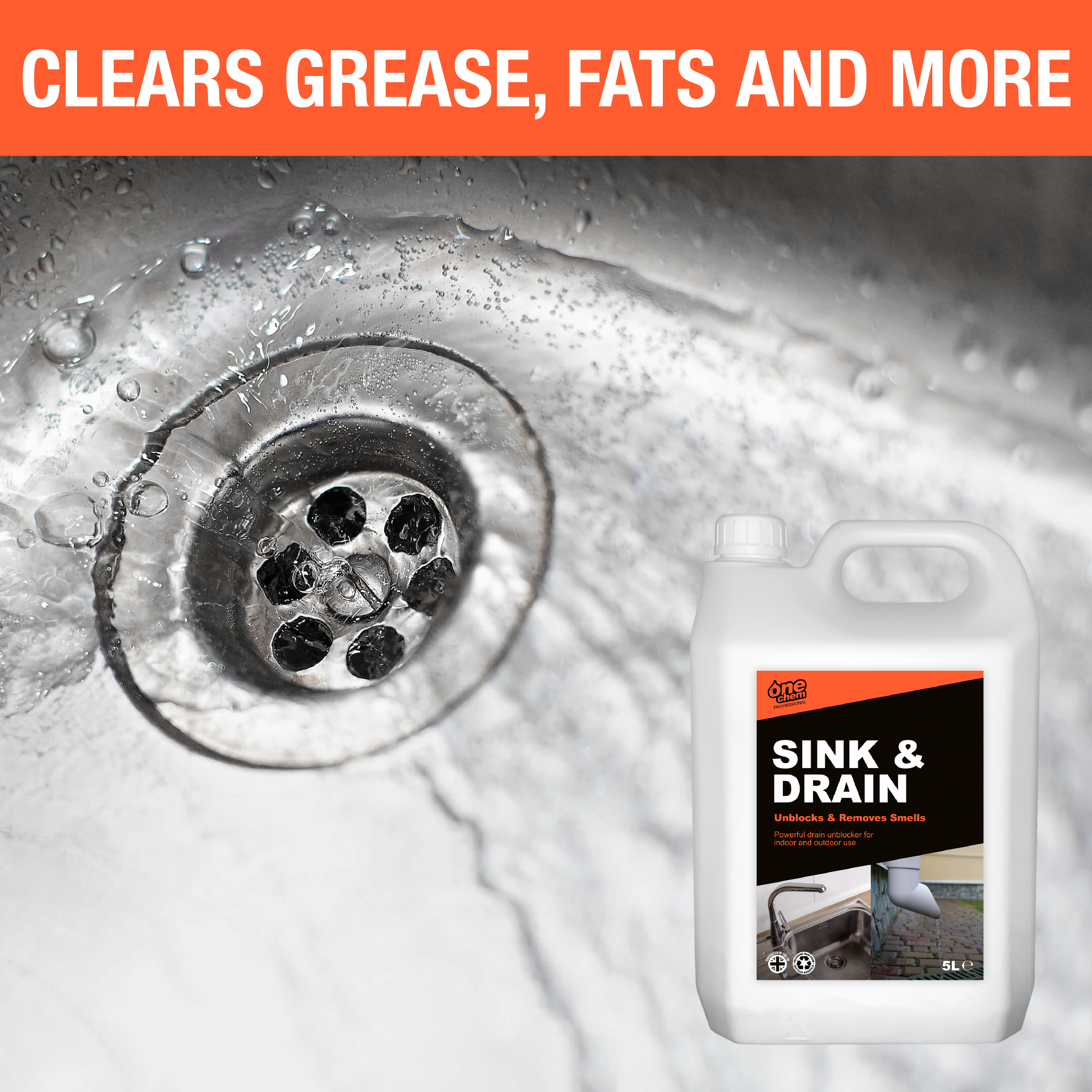 One Chem Professional Heavy Duty Sink & Drain Unblocker