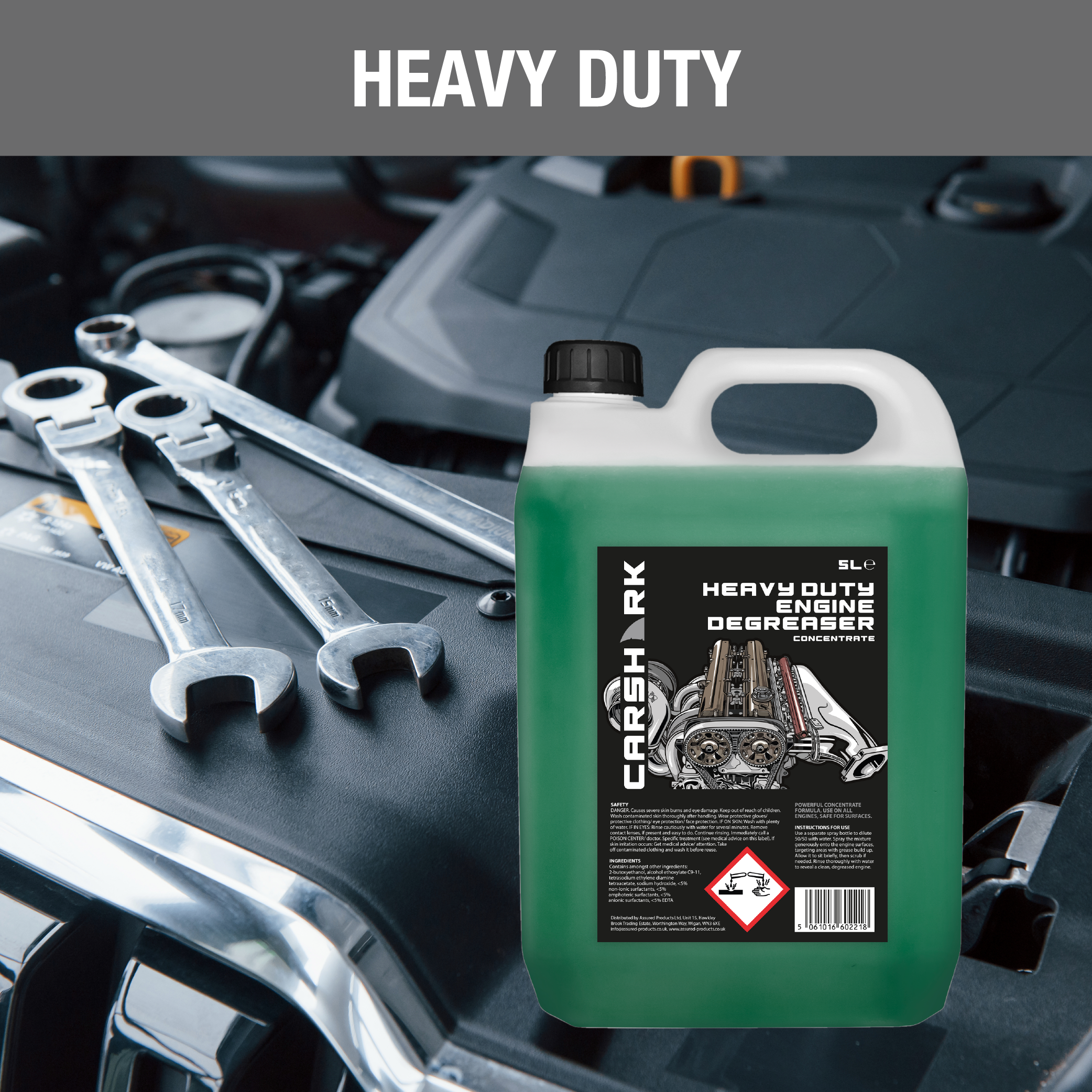 CARSHARK Engine Degreaser - 5L - Heavy Duty Concentrate