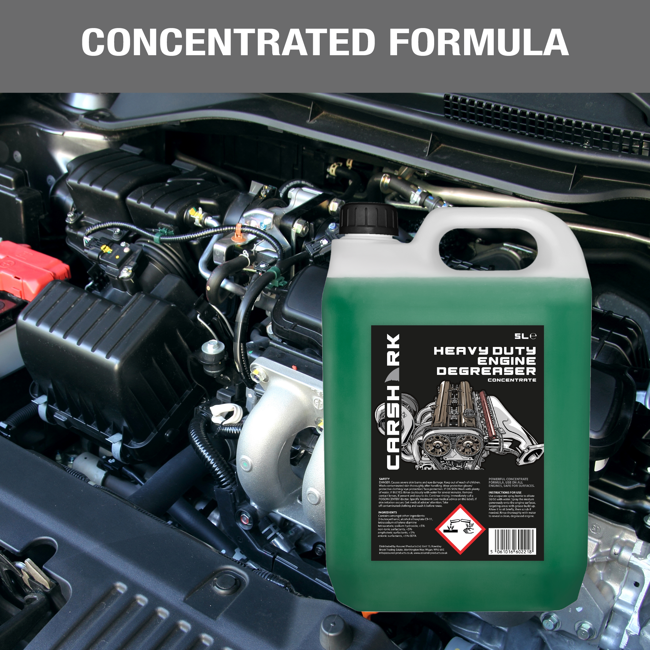 CARSHARK Engine Degreaser - 5L - Heavy Duty Concentrate