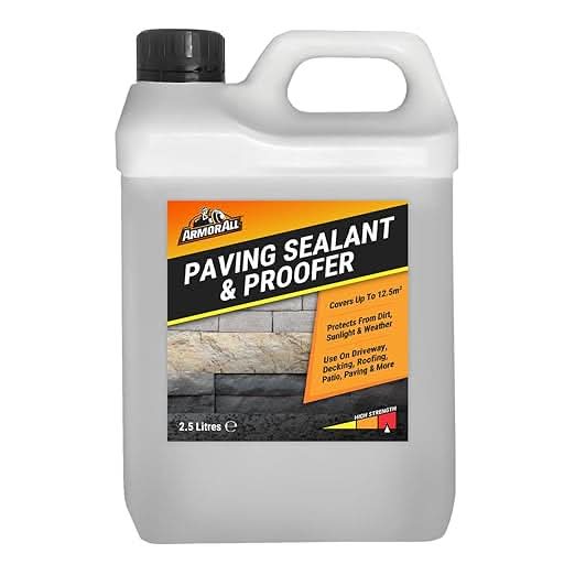 Armor All Paving Sealant and Proofer - 2.5 Litre Water Seal - with Long Hose Trigger - Breathable, Colourless Waterseal for Brick, Wood and Stone