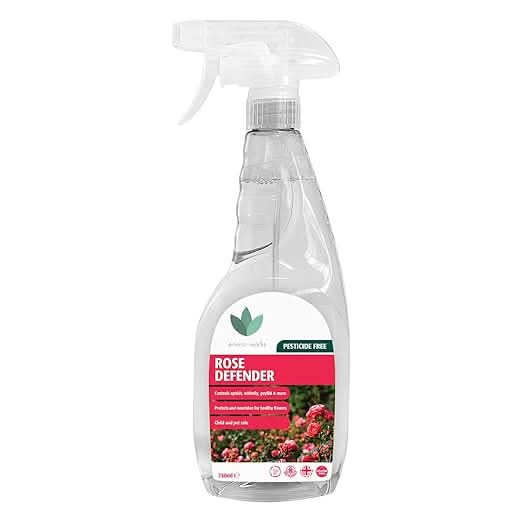 Enviro Works - Rose Protection Defender - 2 x 750ml Ready to Use - Control bugs, powdery mildew and provide roses with nutrition - Pesticide Free - Child and Pet Safe