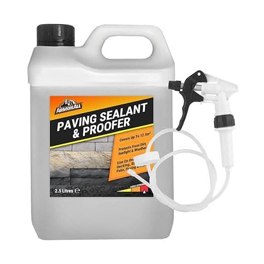 Armor All Paving Sealant and Proofer - 2.5 Litre Water Seal - with Long Hose Trigger - Breathable, Colourless Waterseal for Brick, Wood and Stone