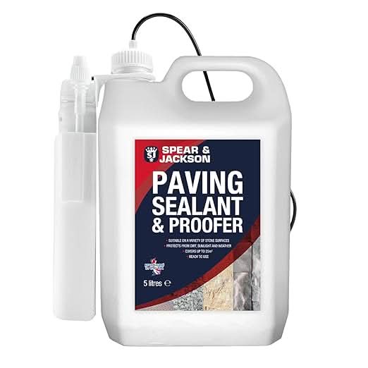 Spear and Jackson Paving Sealant and Proofer, 5 Litre Water Seal, with Battery Sprayer - Colourless