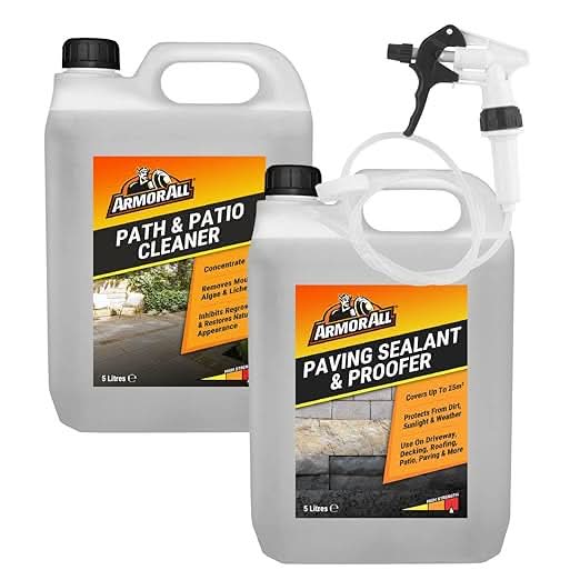 Armor All Path and Patio Cleaner 5L Concentrate - Paving sealant and Proofer 5L - 1 x Long Hose Trigger
