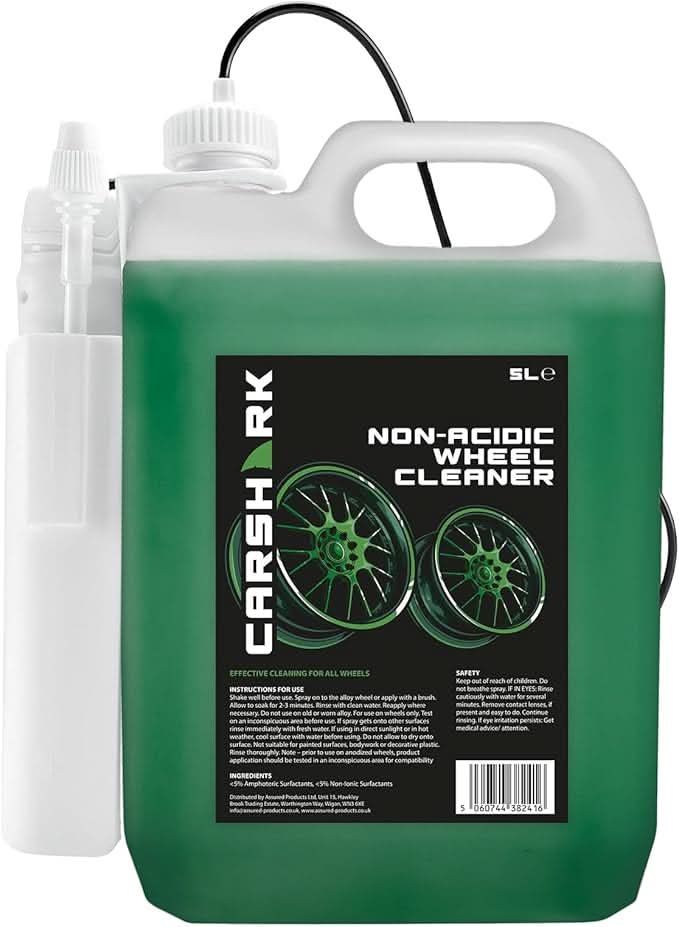 CARSHARK Non Acidic Wheel Cleaner 5 Litre with Battery Powered Sprayer, Heavy Duty Formula