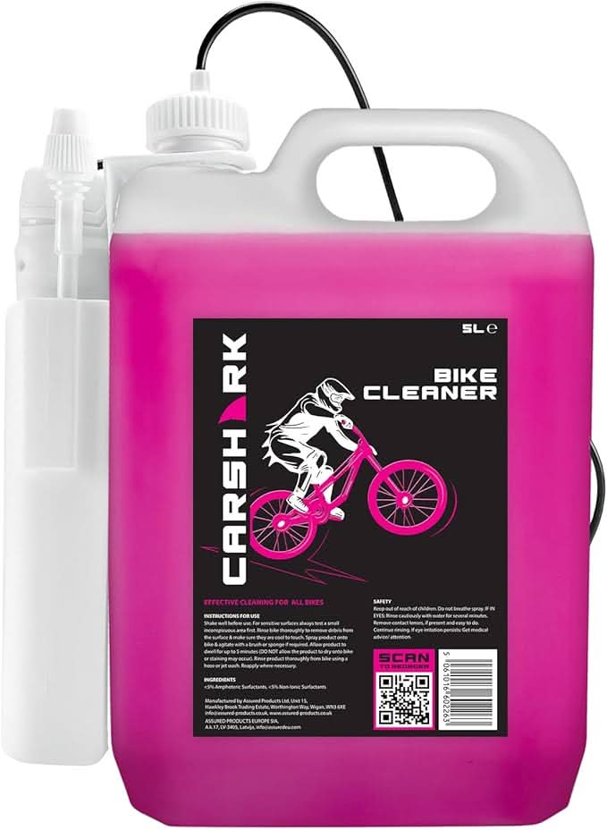 CARSHARK Bike Cleaner 5 Litre with Battery-Powered Sprayer, Suitable for All Types of Bikes