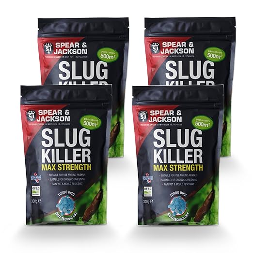Spear & Jackson Slug Killer Lentils - 500m² Coverage, Turbo Disc Bait Technology