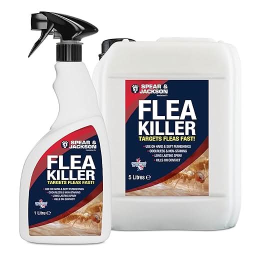 Spear & Jackson Flea Killer, 1 + 5 Litres, Multi-Insect Control for Hard and Soft Furnishings