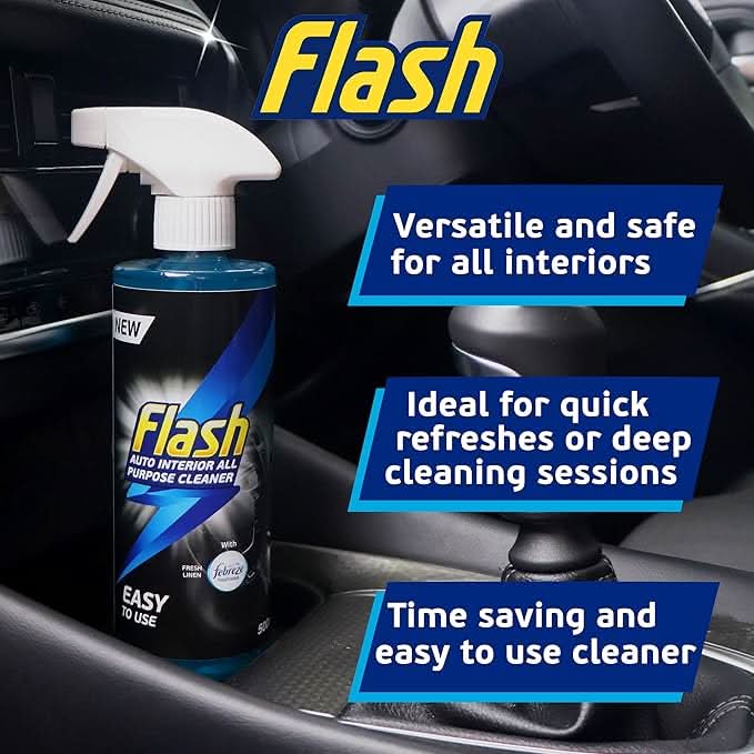 Flash Car Care All-Purpose Interior Cleaner - Febreze Fresh Linen Scent
