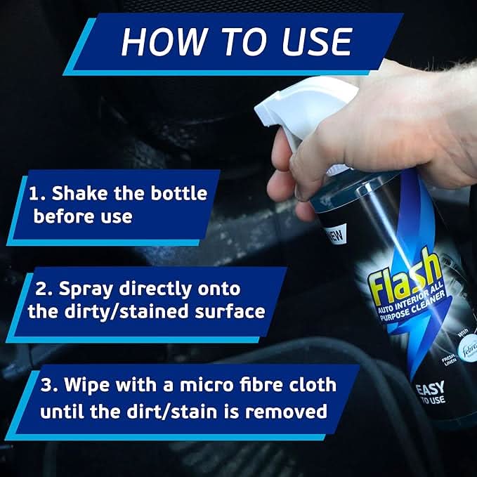 Flash Car Care All-Purpose Interior Cleaner - Febreze Fresh Linen Scent