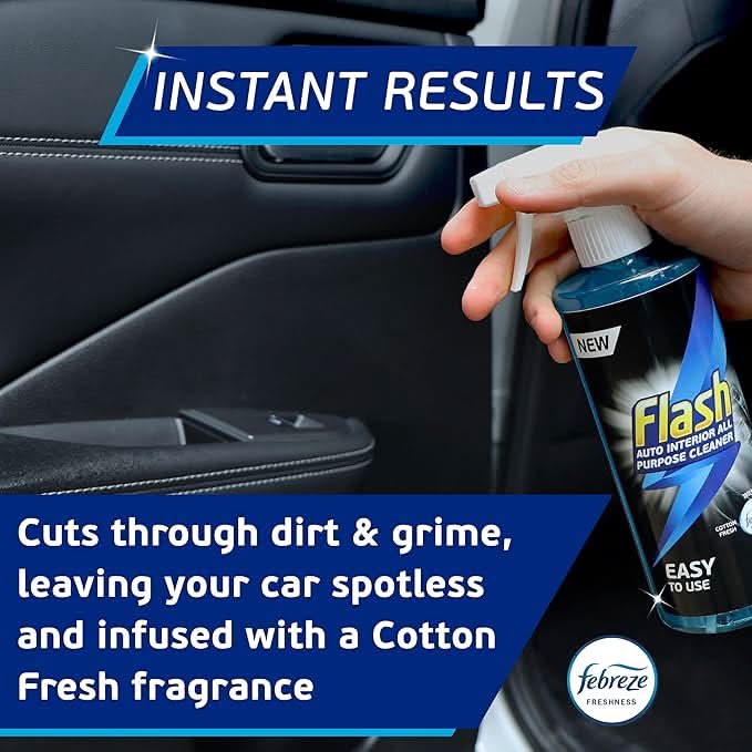 Flash Car Care All-Purpose Interior Cleaner - Febreze Cotton Fresh Scent