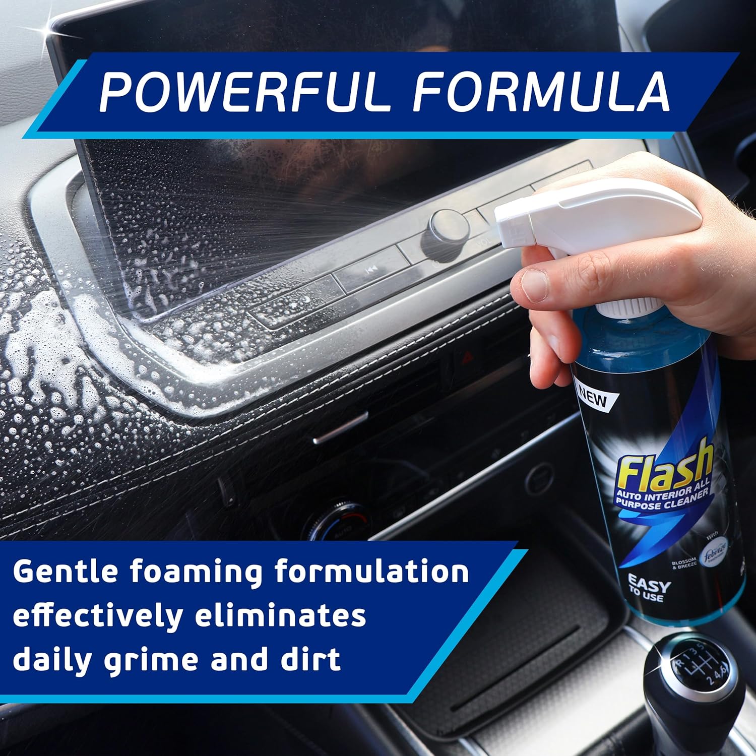 Flash Car Care All-Purpose Interior Cleaner - Febreze Blossom & Breeze Scent