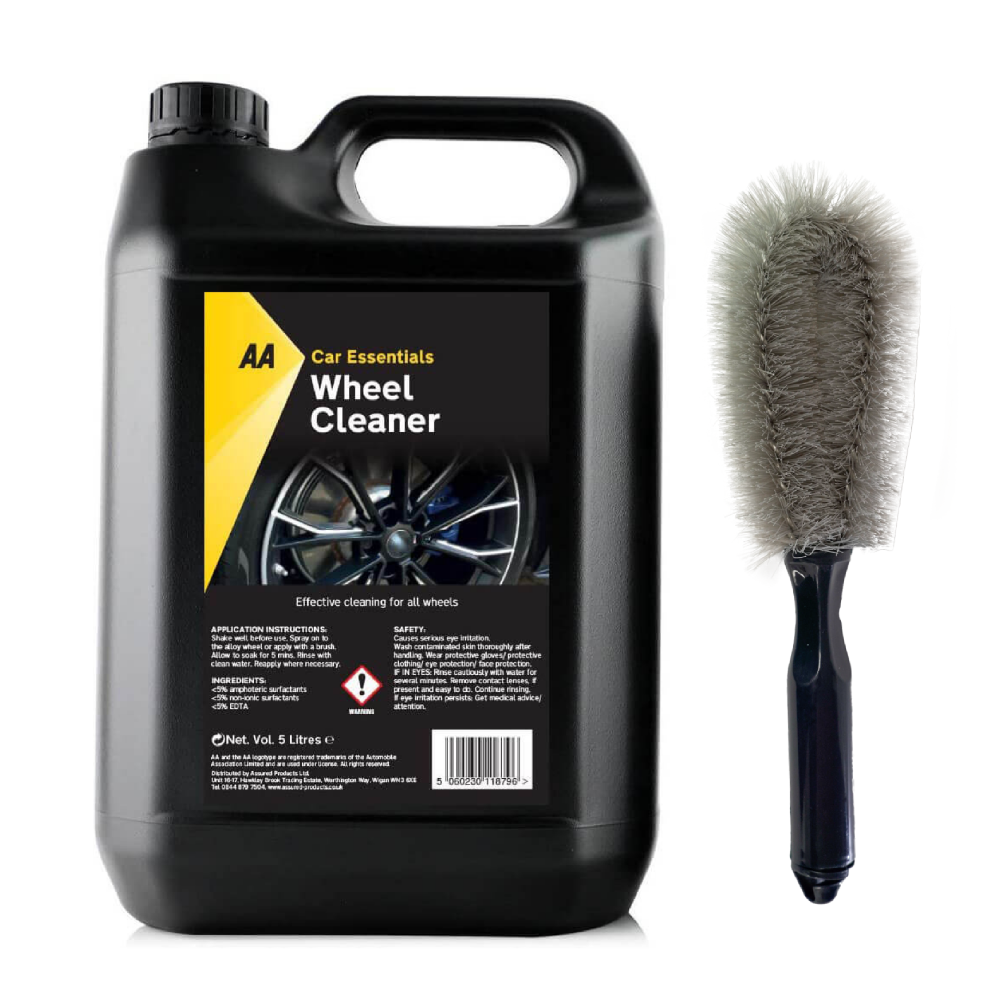 AA Wheel Cleaner 5L with Wheel Brush (Black)