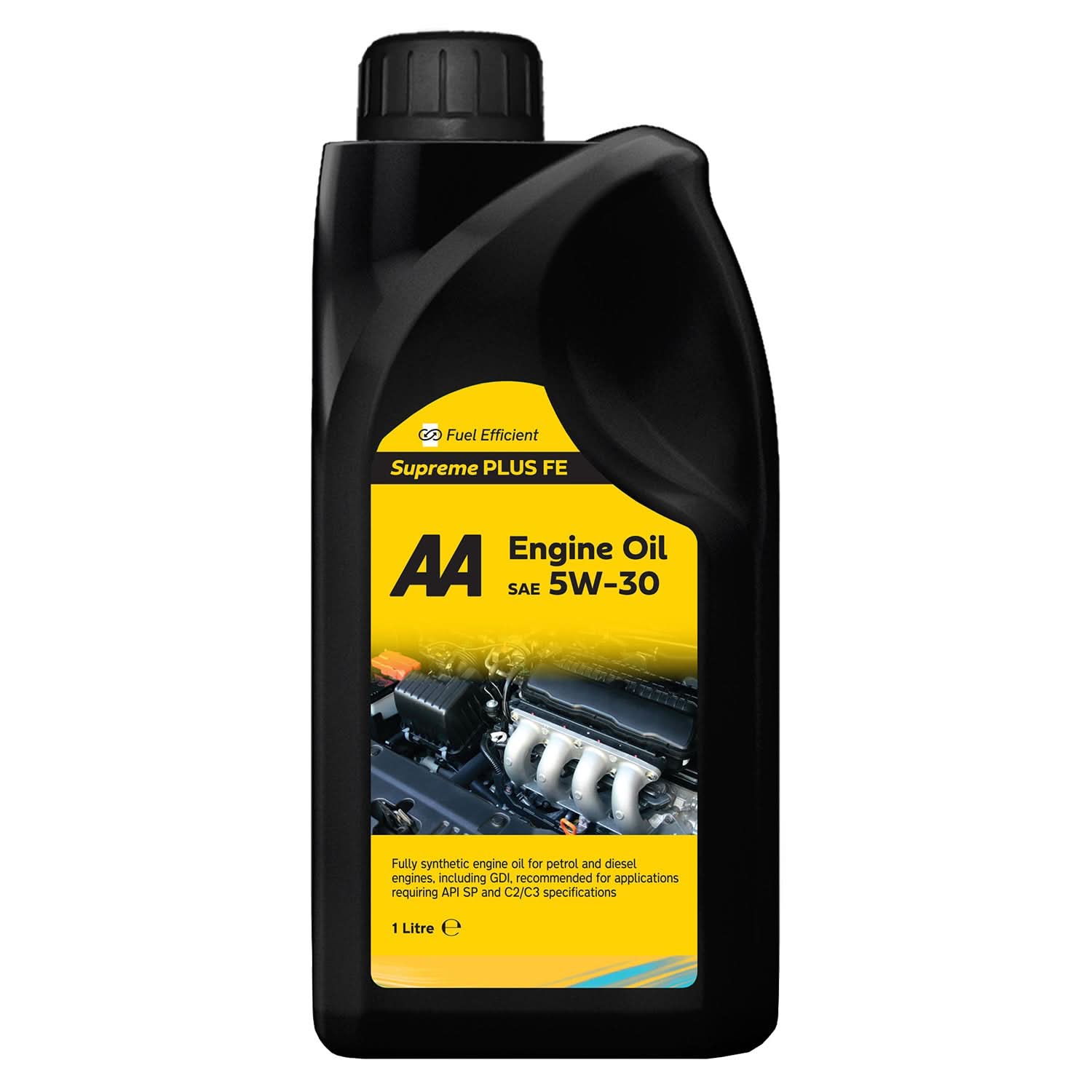 AA Engine Oil SAE 5W-30 Supreme PLUS FE - Fully Synthetic for Petrol and Diesel Engines - API SP