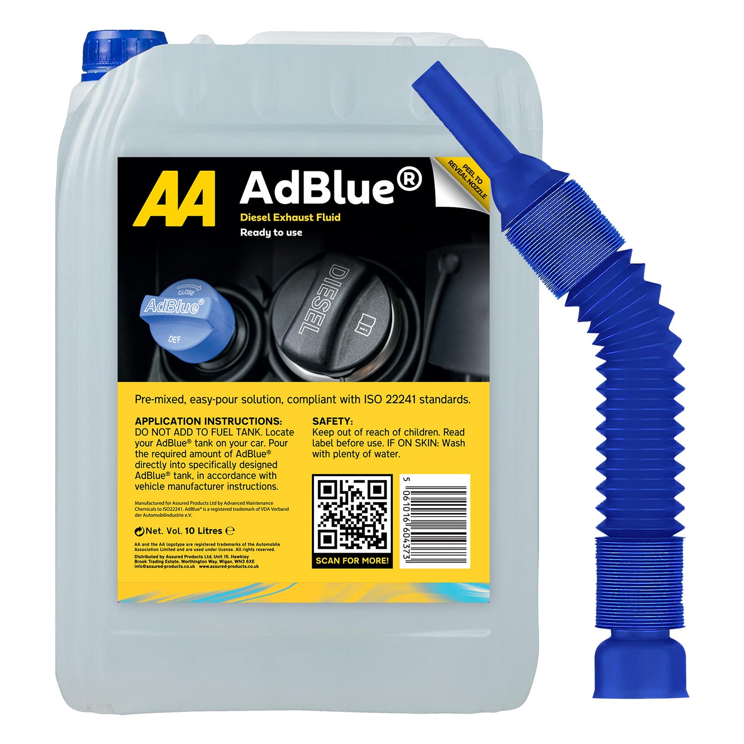 AA AdBlue Diesel Exhaust Fluid Additive - Easy Pour Spout