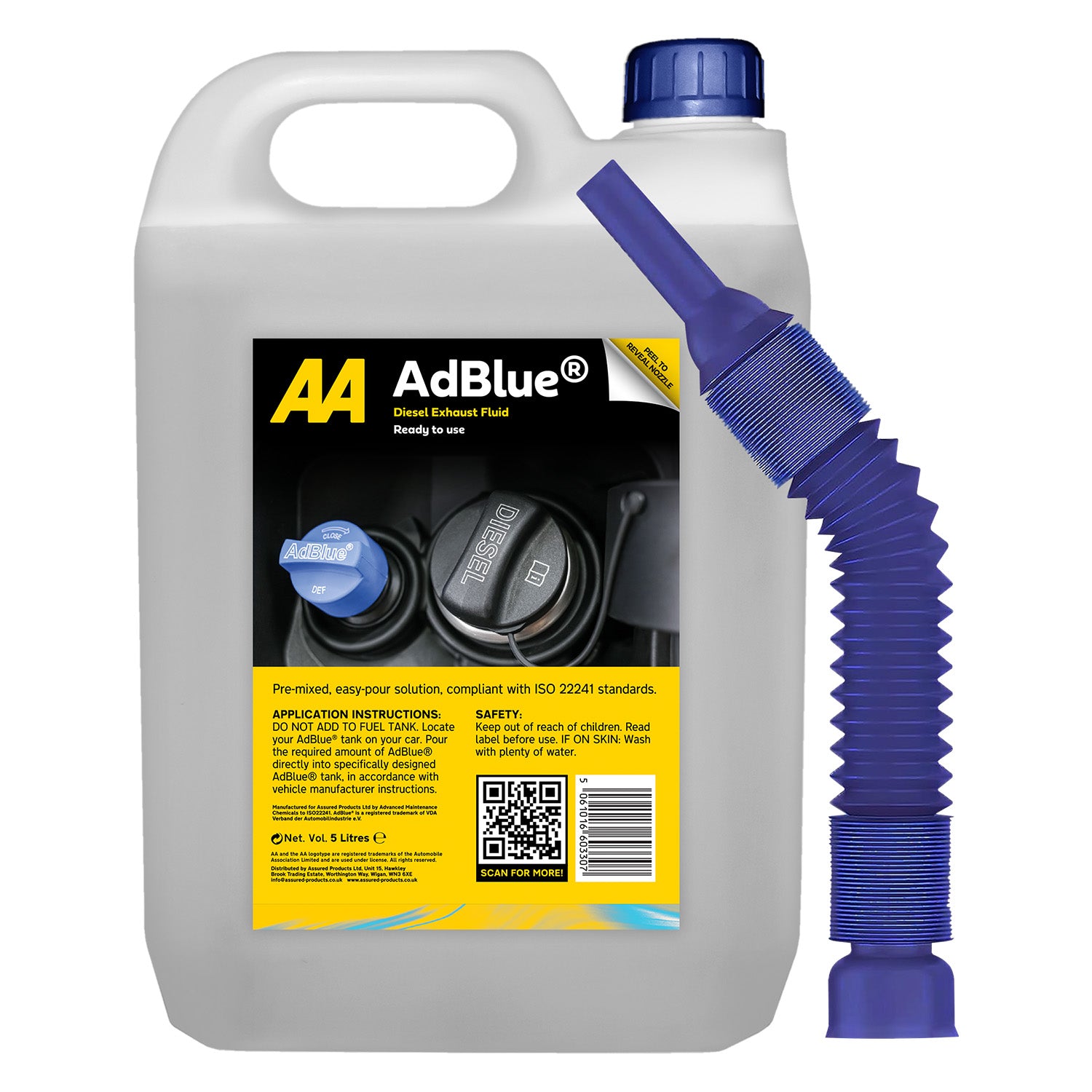 AA AdBlue Diesel Exhaust Fluid Additive - Easy Pour Spout