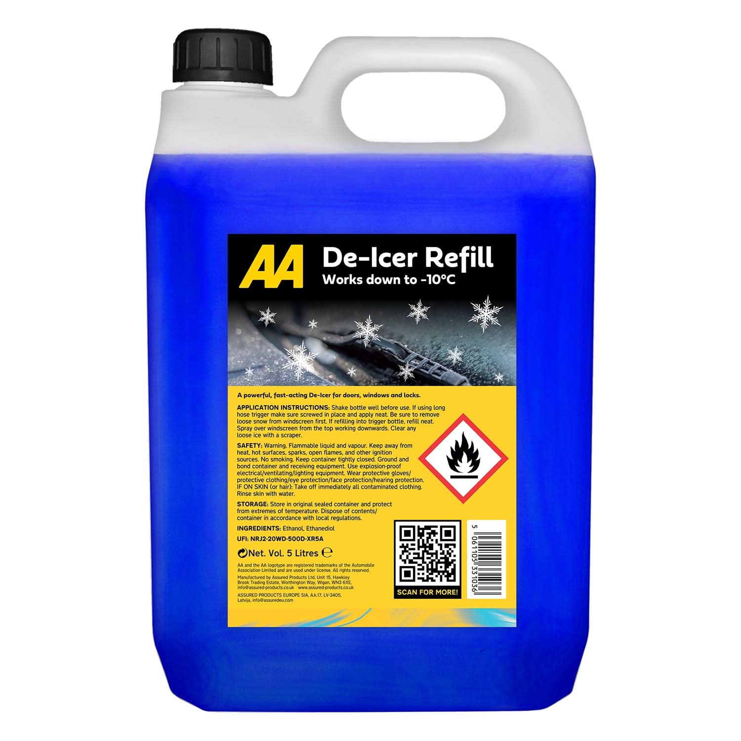 AA Fast Acting De-icer, 2 x 5L Refill