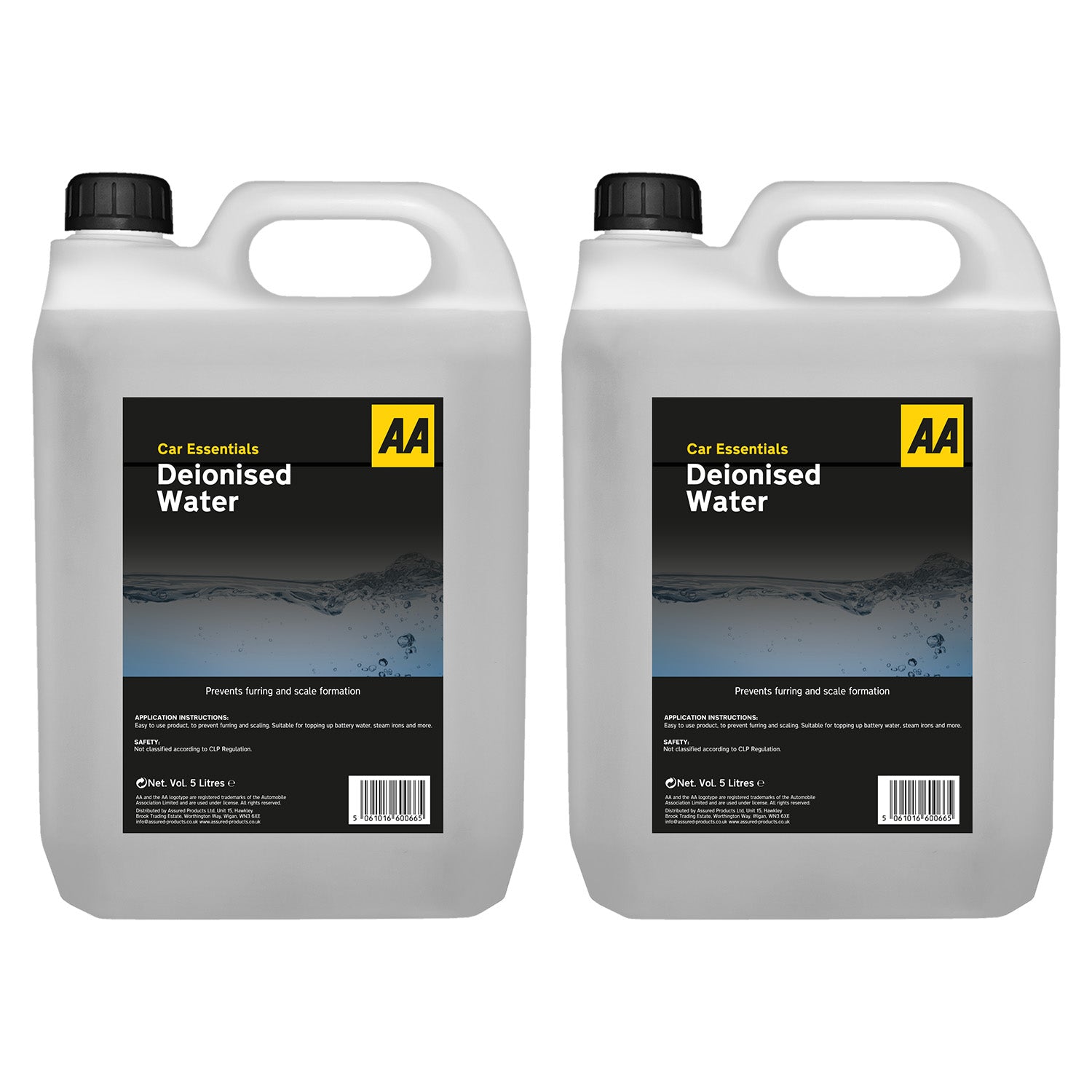 AA Deionised Water 2 x 5L