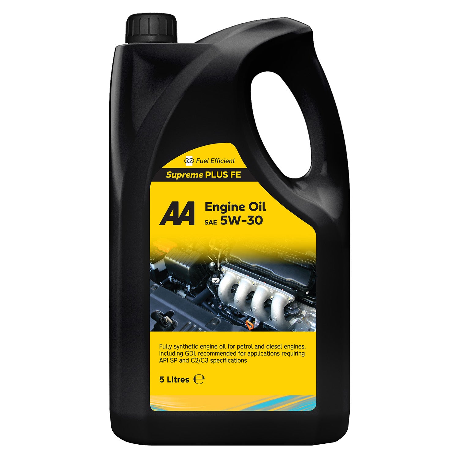 AA Engine Oil SAE 5W-30 Supreme PLUS FE - Fully Synthetic for Petrol and Diesel Engines - API SP