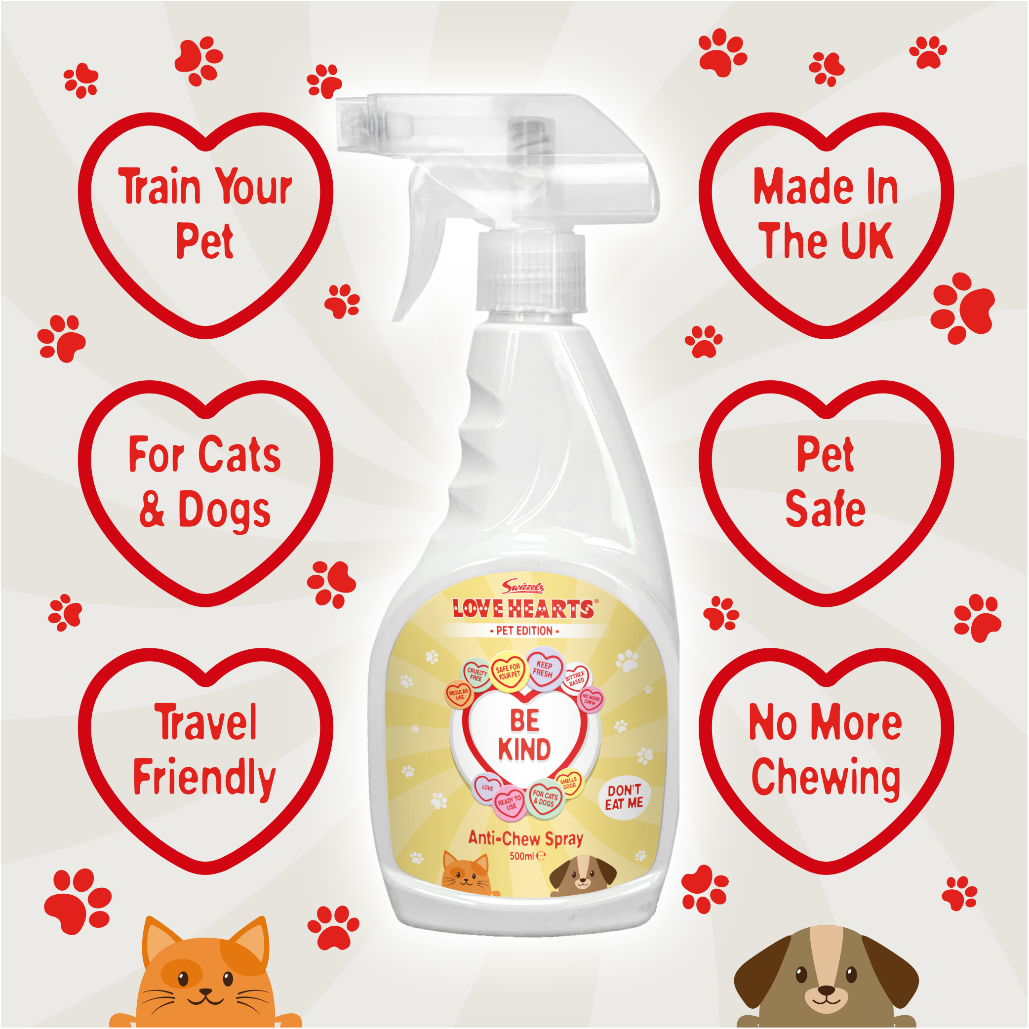 Swizzels Love Hearts Anti-Chew Spray, 500 ml