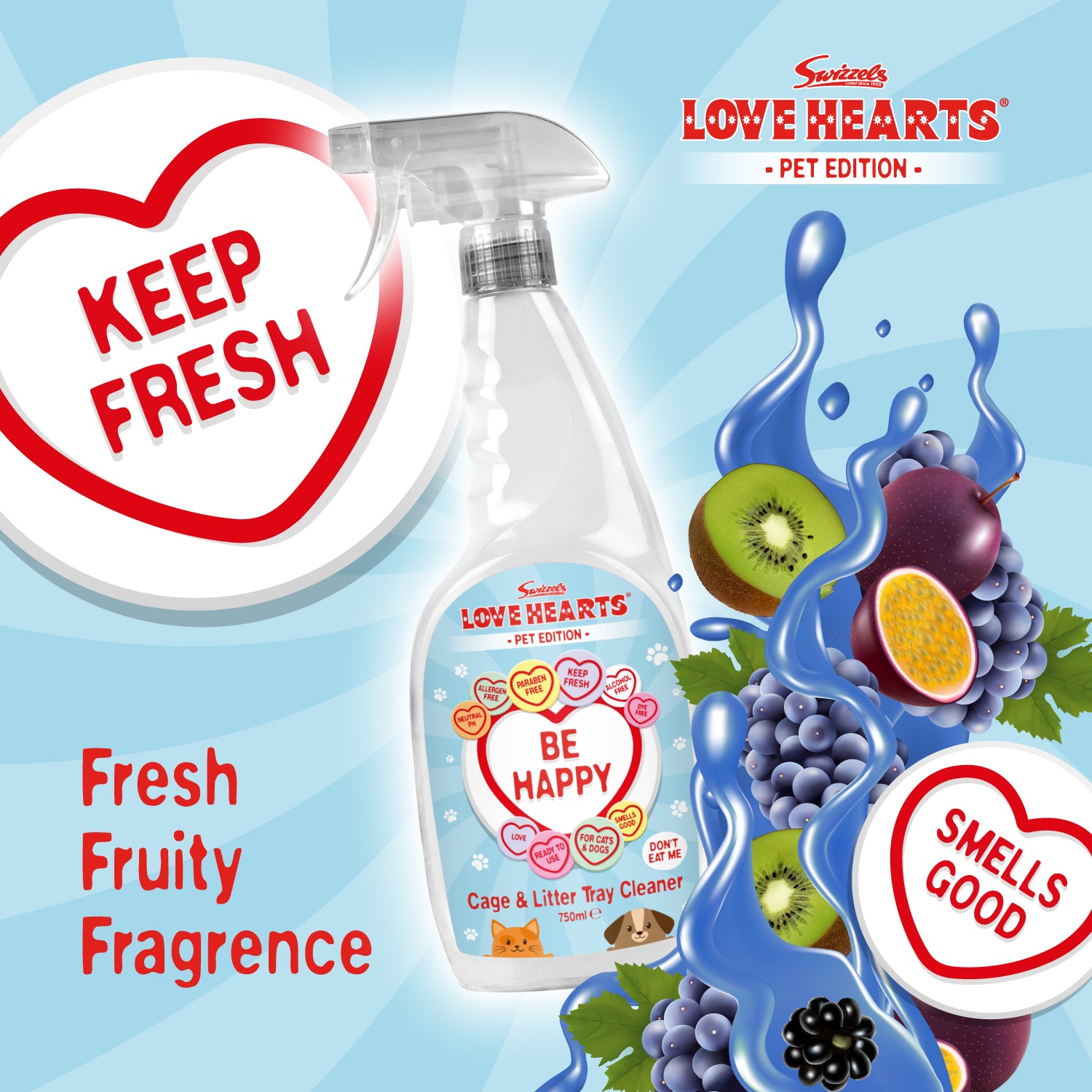 Swizzels Love Hearts - Cage & Litter Tray Cleaner - 750ml