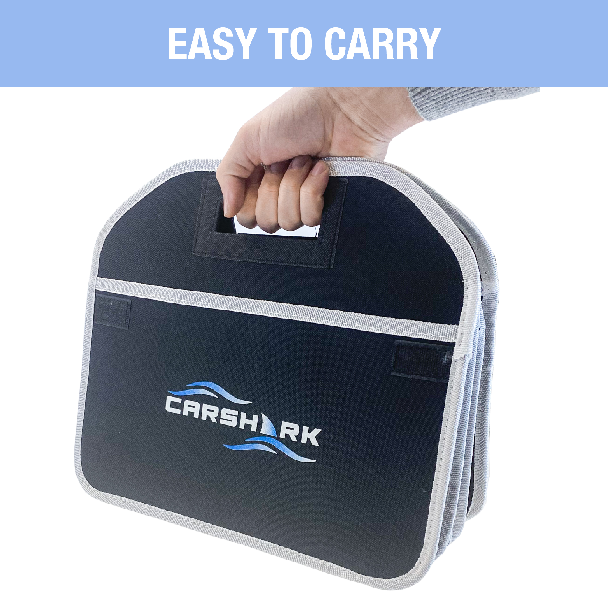 CARSHARK Car Boot Organiser Storage Box, 2-in-1 with Cooler Bag