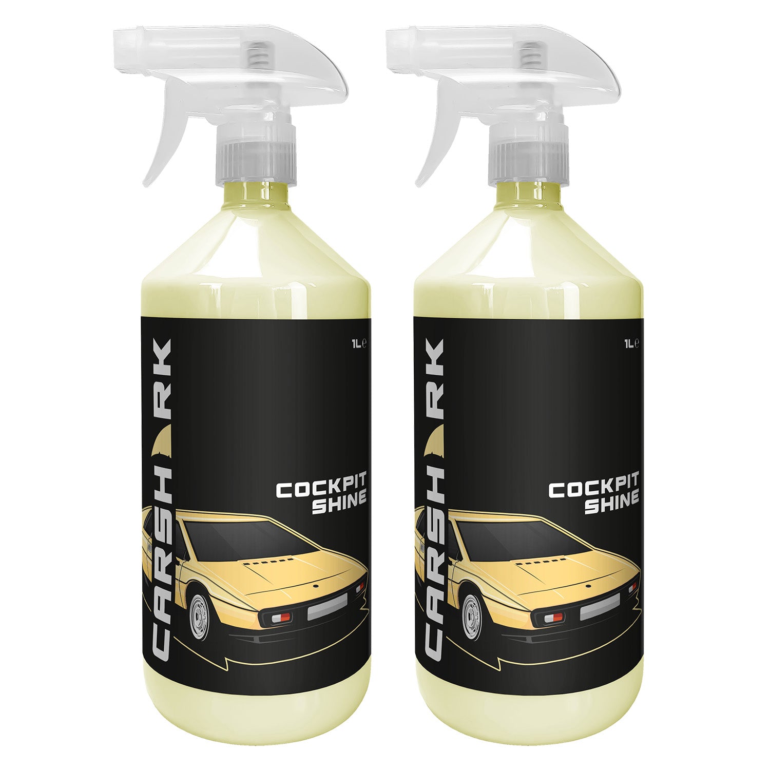 CARSHARK Cockpit Shine 2 x 1 Litre, Dashboard Cleaner