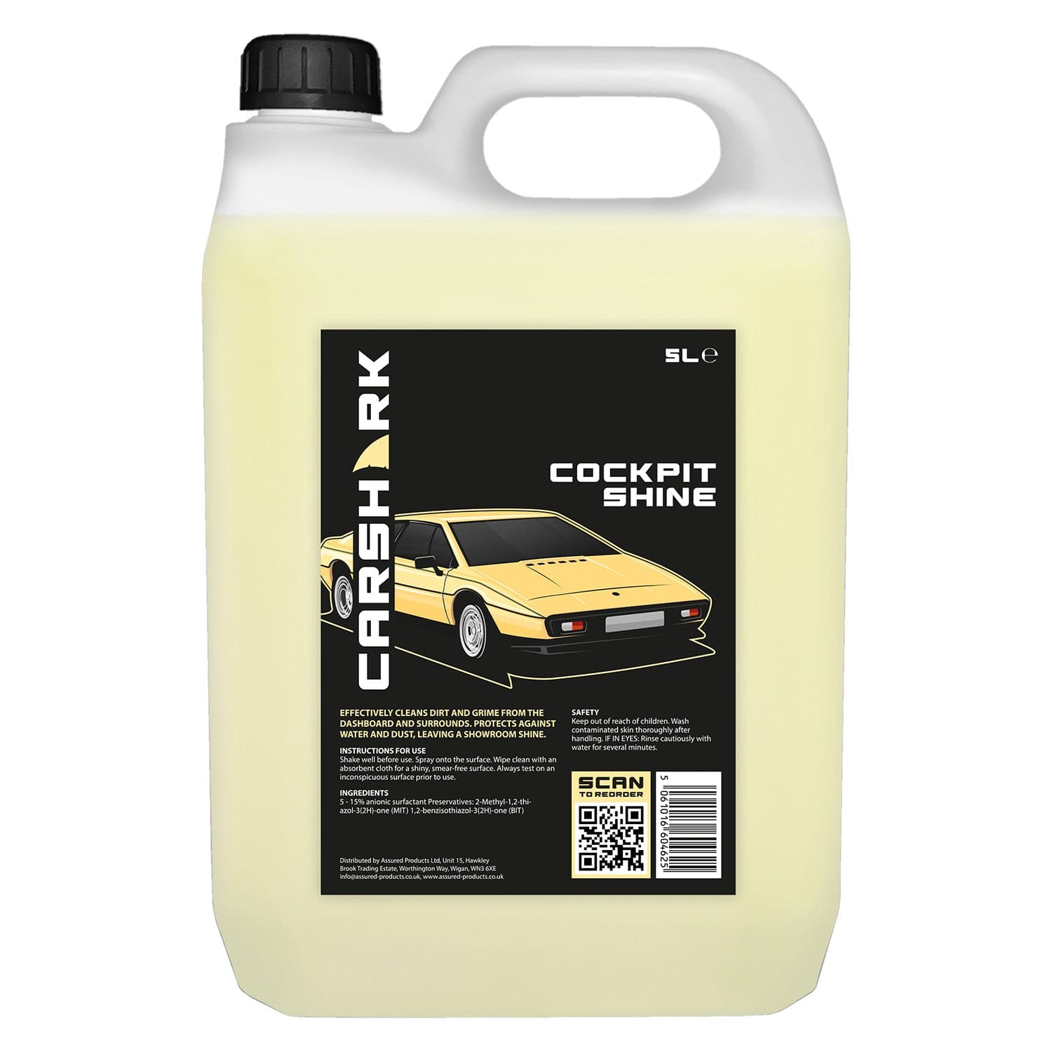 CARSHARK Cockpit Shine 5 Litre - Dashboard Cleaner