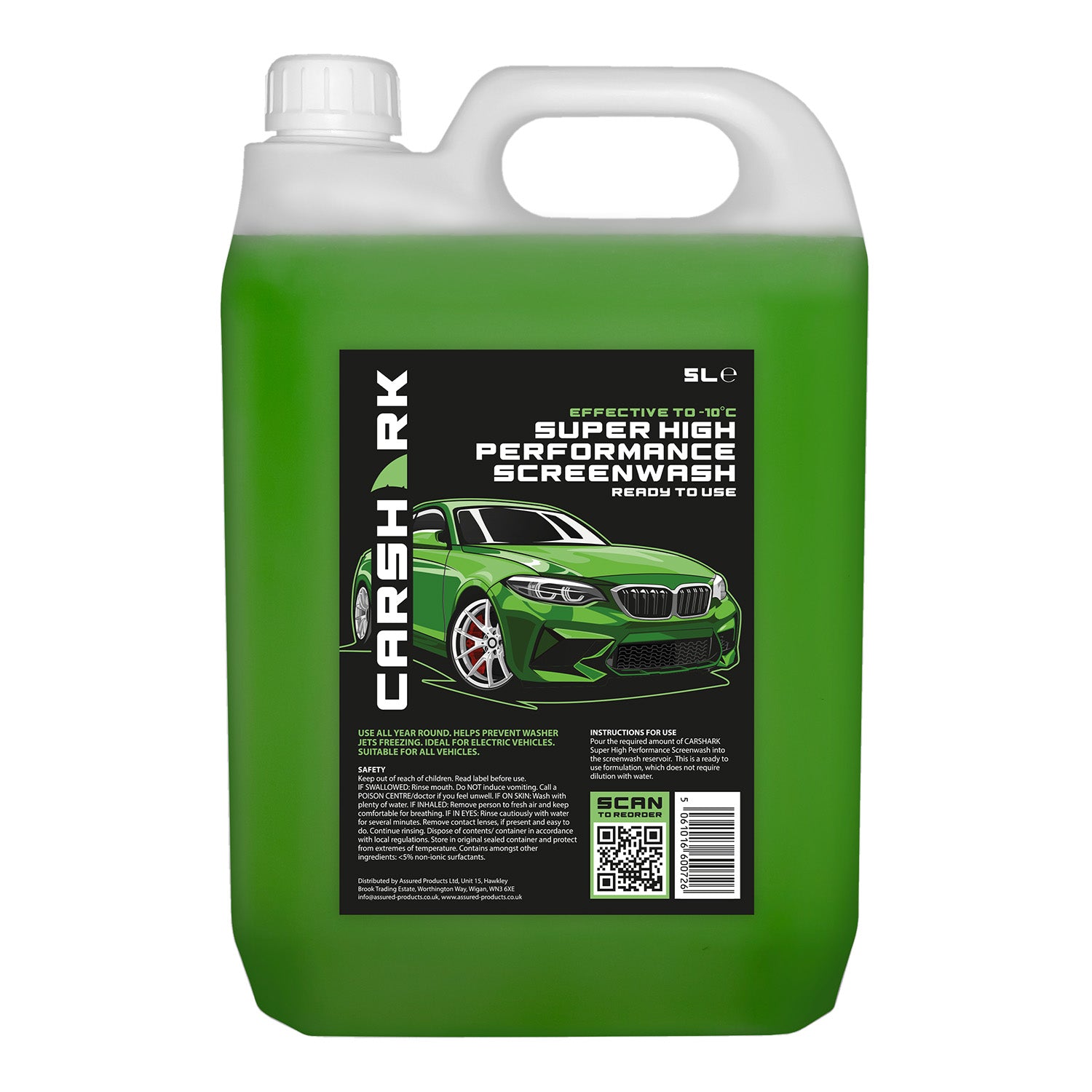 CARSHARK Winter High Performance Screenwash 5L Effective down to -10°C