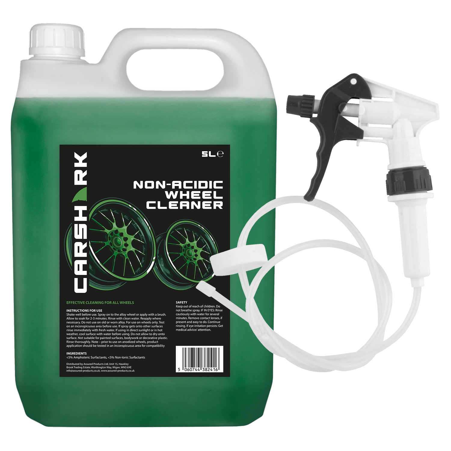 CARSHARK Non-Acidic Wheel Cleaner 5L (with Long Hose Trigger)