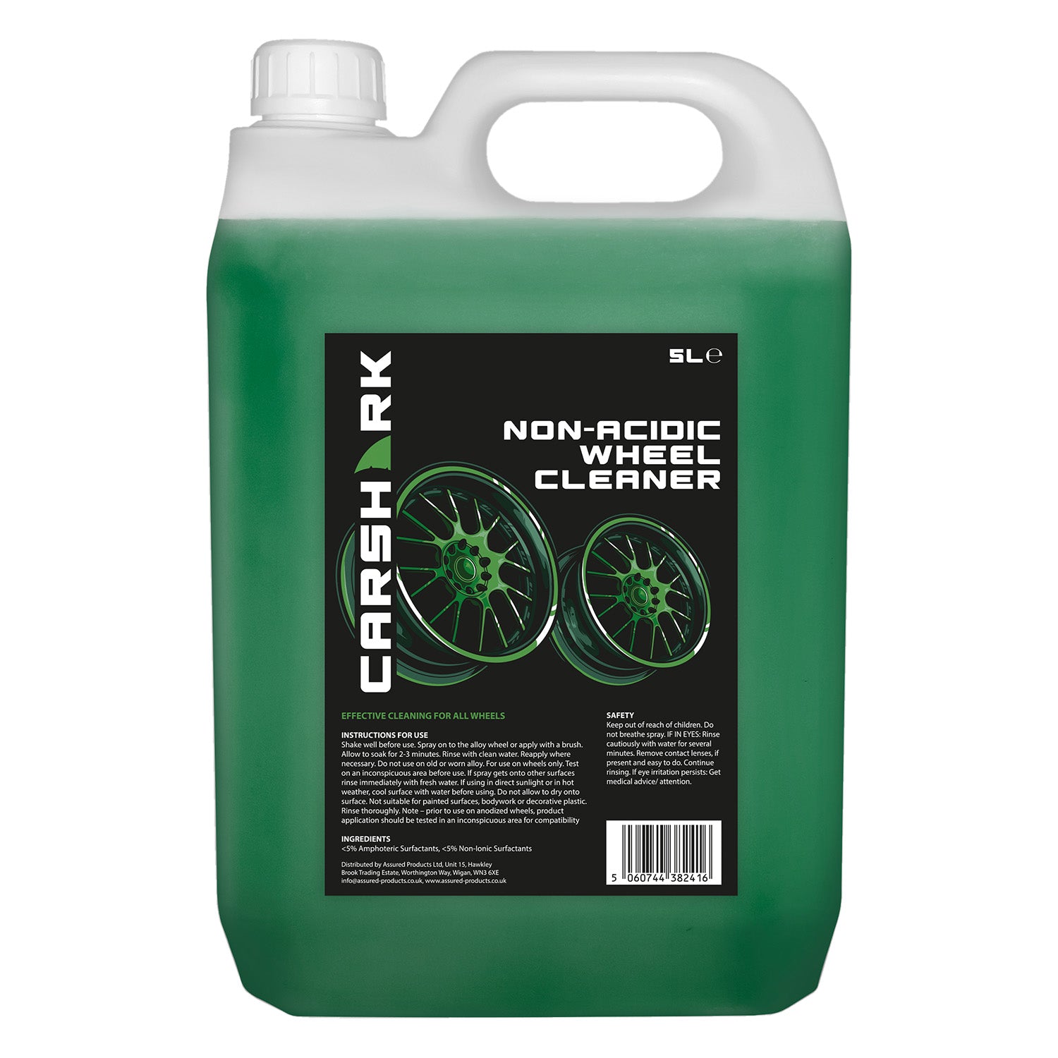 CARSHARK Non-Acidic Wheel Cleaner 5L with 5L Pressure Sprayer