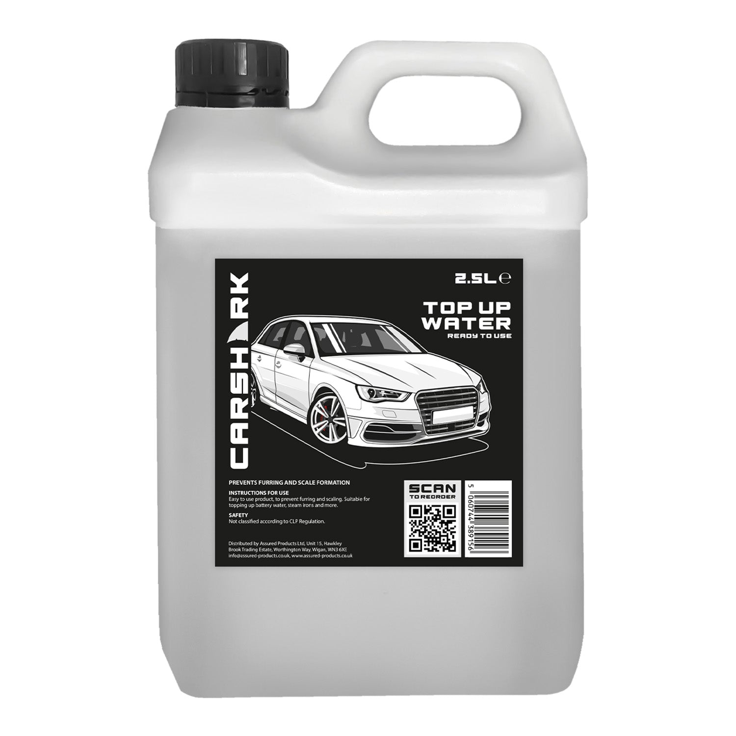 CARSHARK Top-Up Water 2.5L, Deionised Water