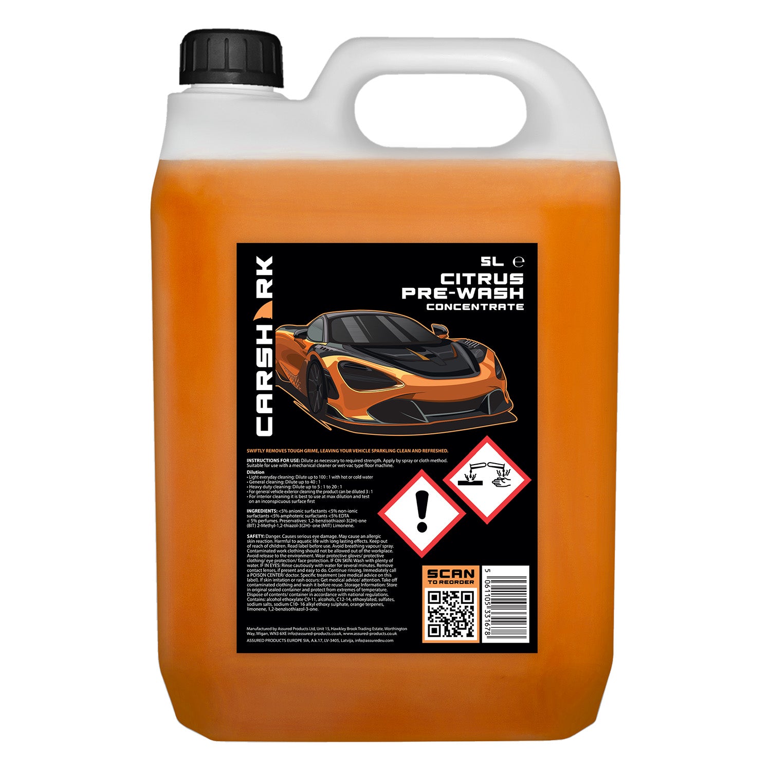 CARSHARK Citrus Pre-Wash Concentrate
