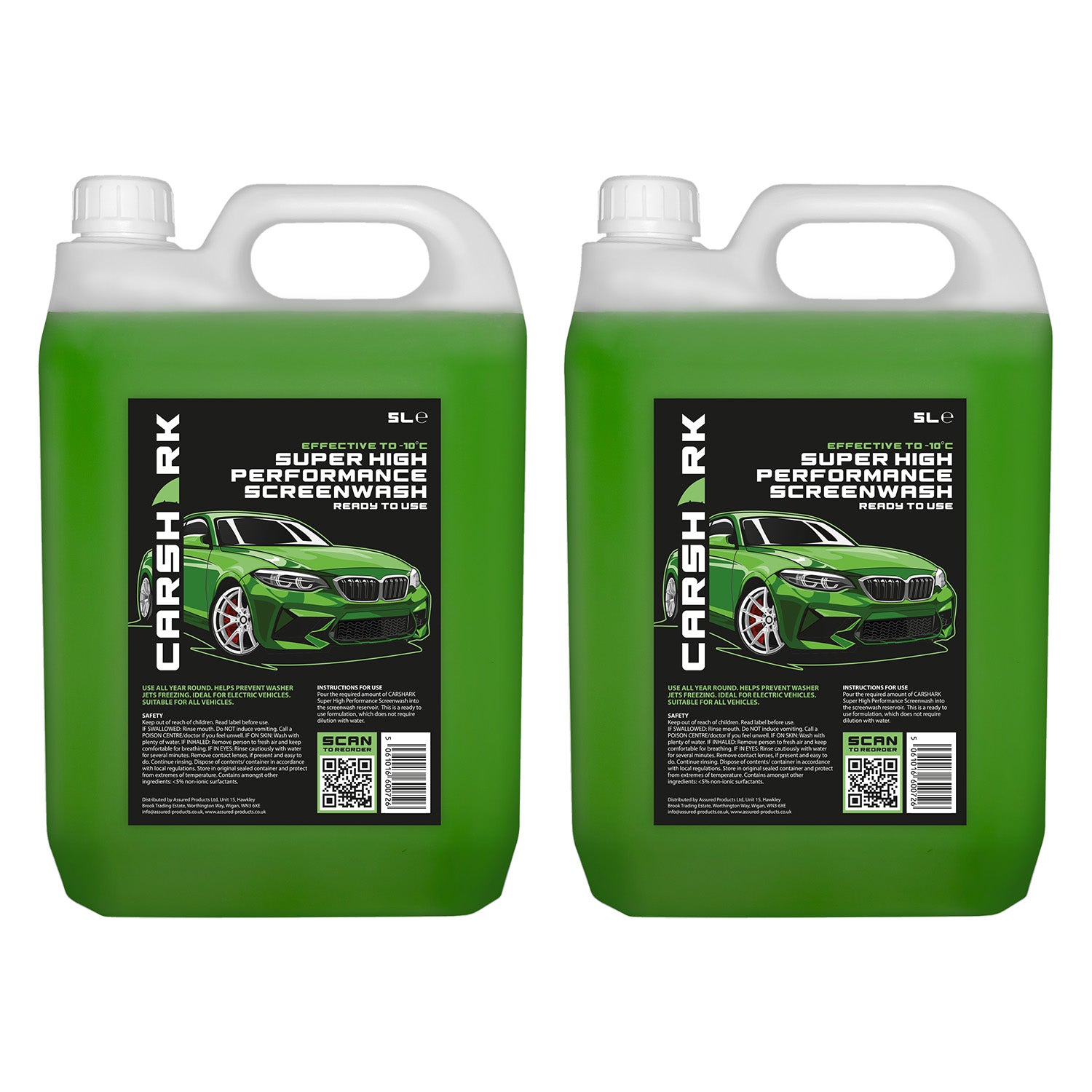 CARSHARK Winter High Performance Screenwash - Effective down to -10°C