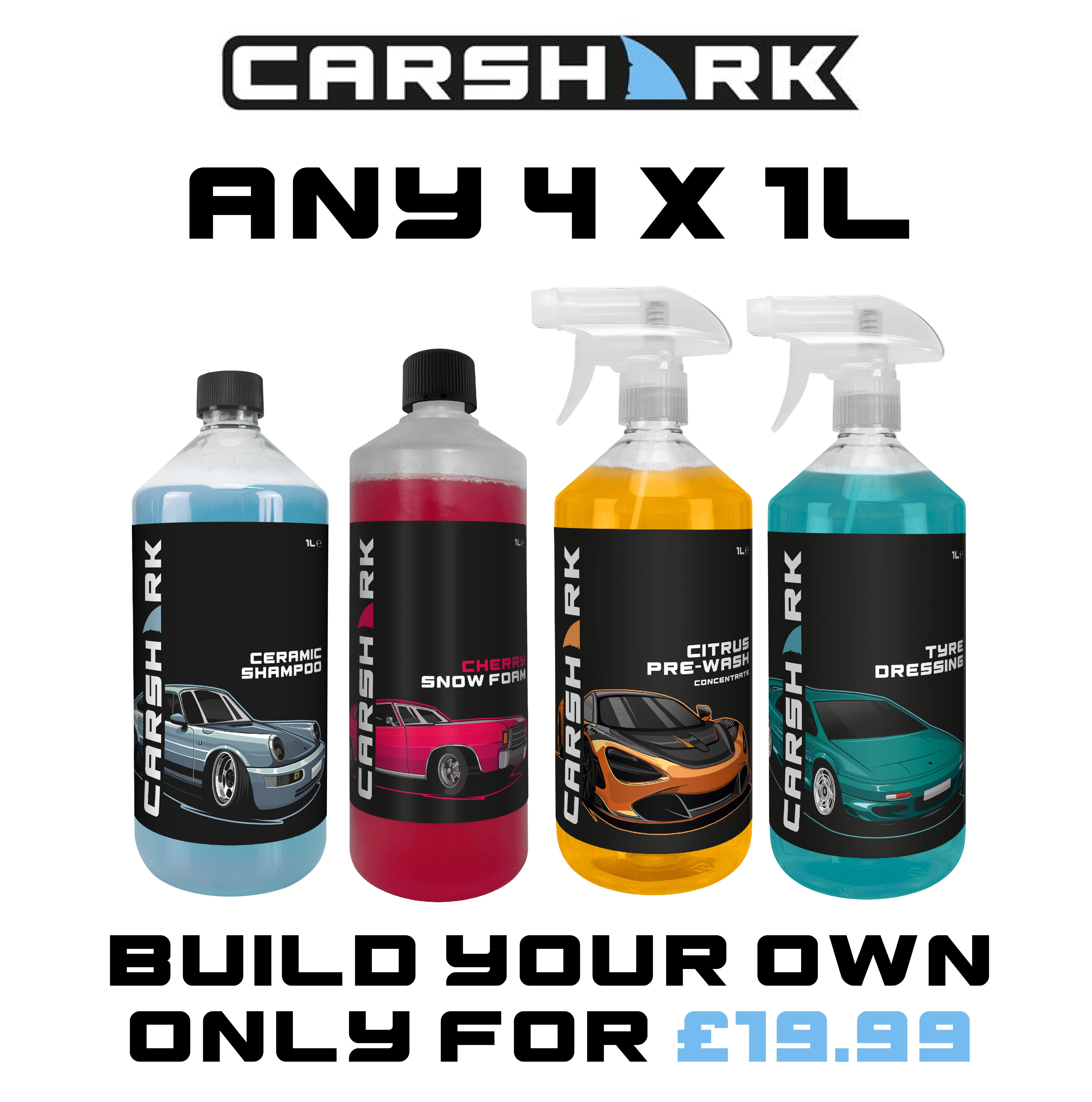 CARSHARK Build your own 4 x 1L Car Care Bundle