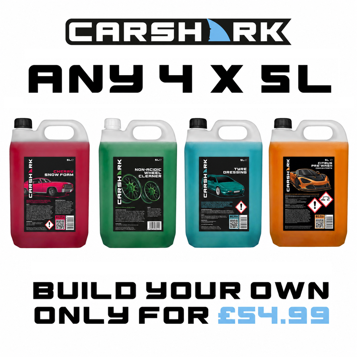 CARSHARK Build your own 4 x 5L Car Care Bundle