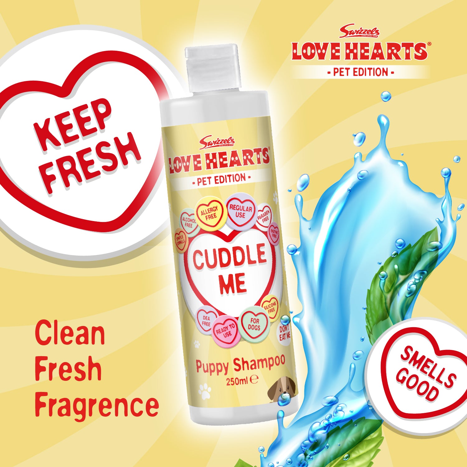 Swizzels Love Hearts - Puppy Shampoo - 2 x 250ml