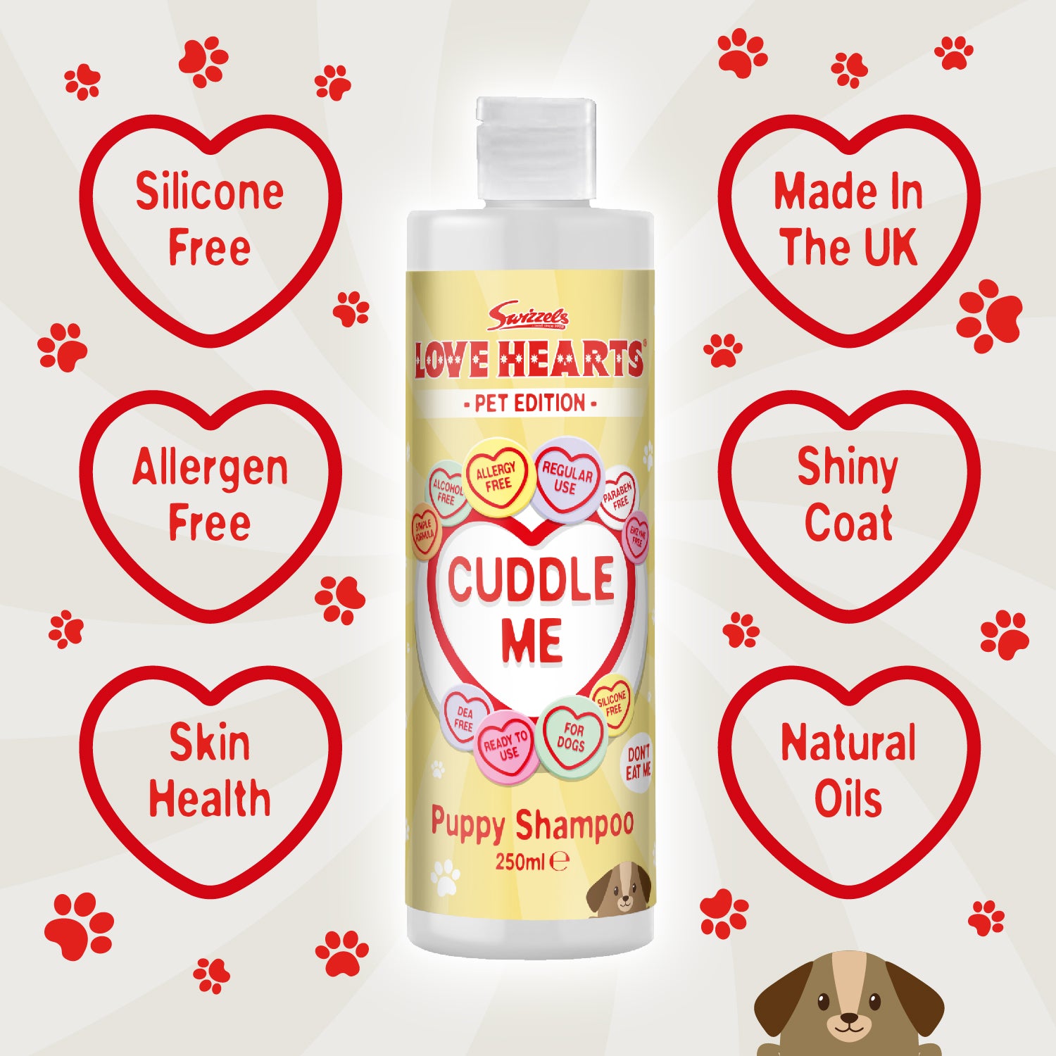 Swizzels Love Hearts - Puppy Shampoo & Pet Cologne - 2 x 250ml