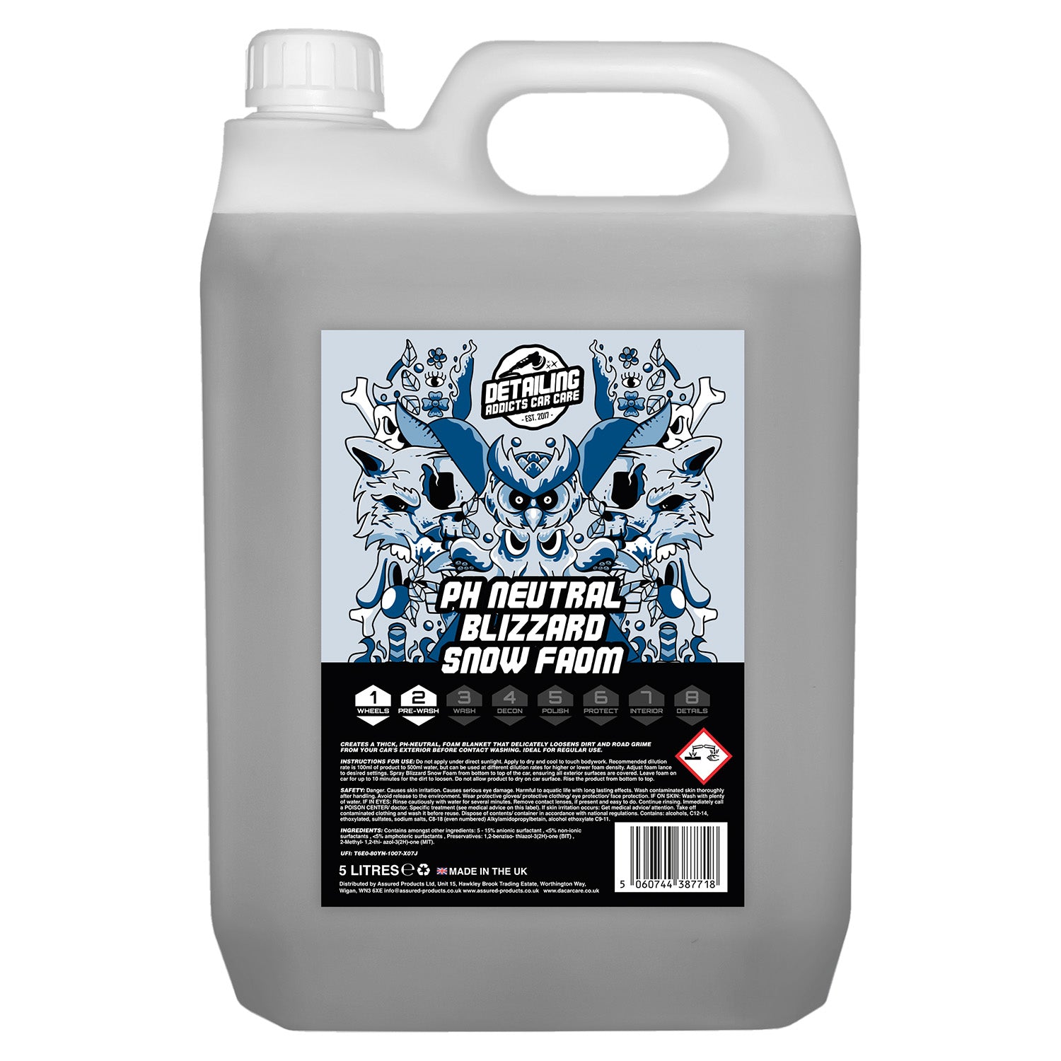 PH Neutral Blizzard Snow Foam 5L - Detailing Addicts