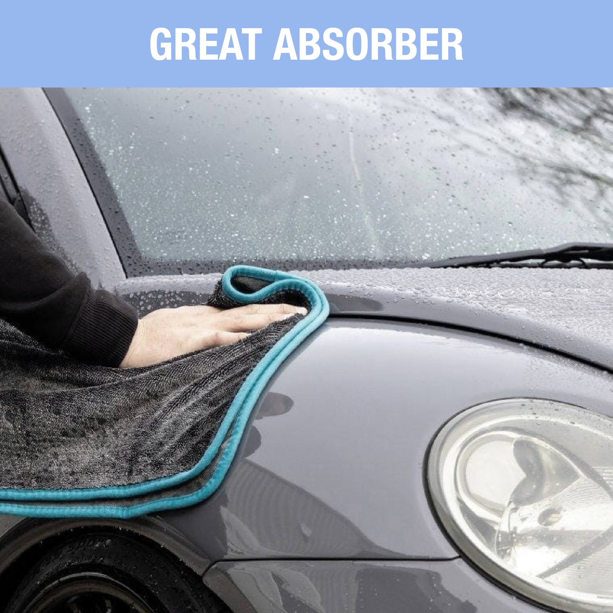 CARSHARK Microfibre Car Drying Towel, Extra Large